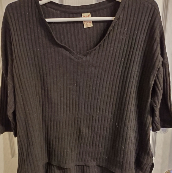 Faded Glory Sweaters - Women's black V neck lightweight sweater